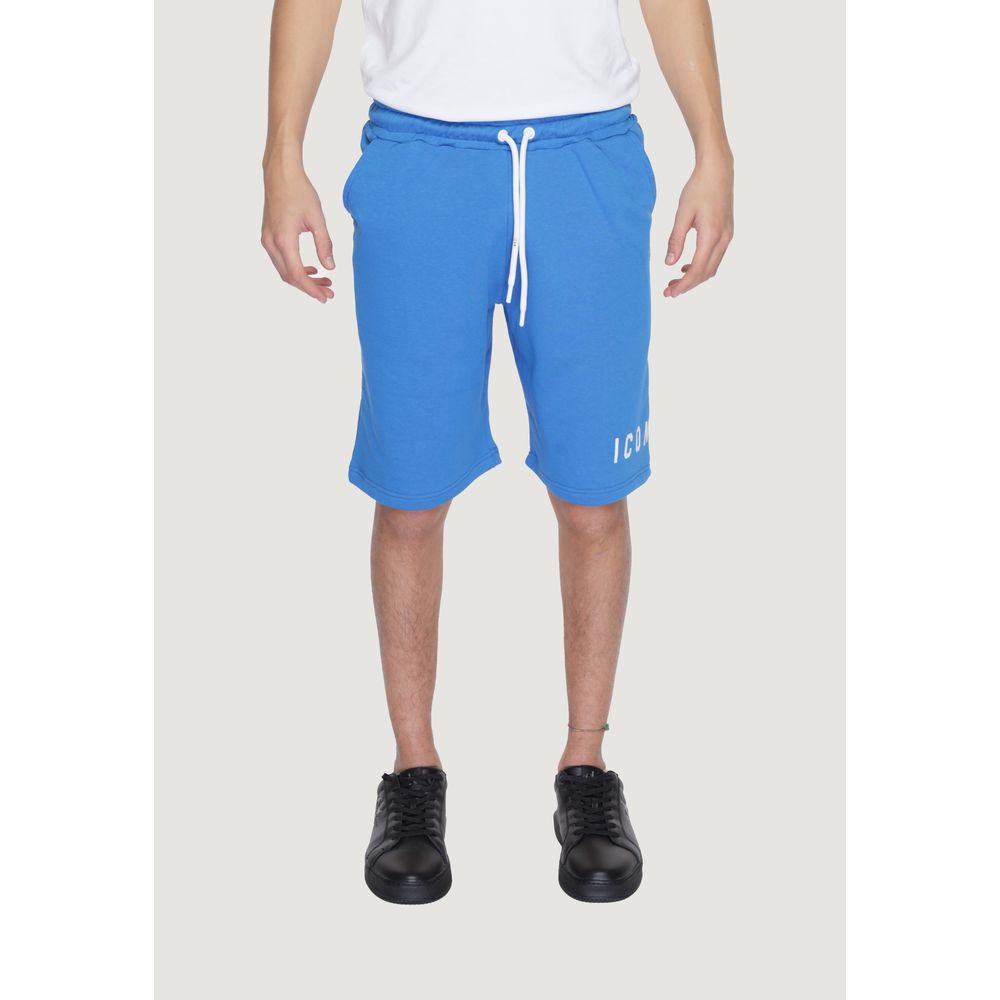 Pantalón corto de algodón azul