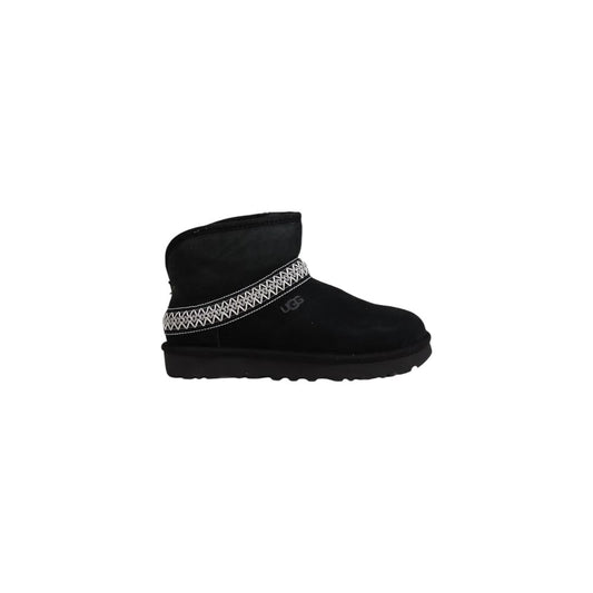 Bota de piel de ante negra