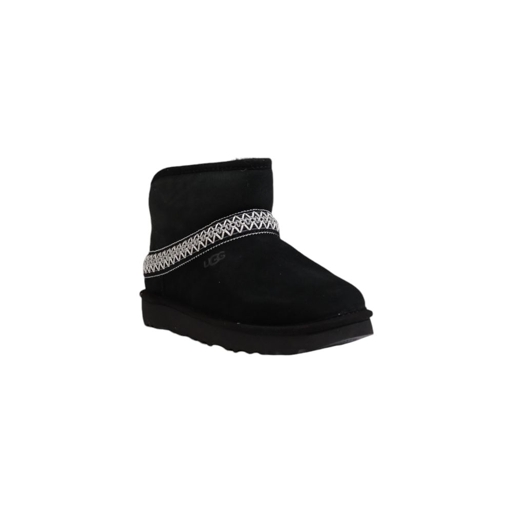 Bota de piel de ante negra