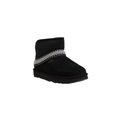Bota de piel de ante negra
