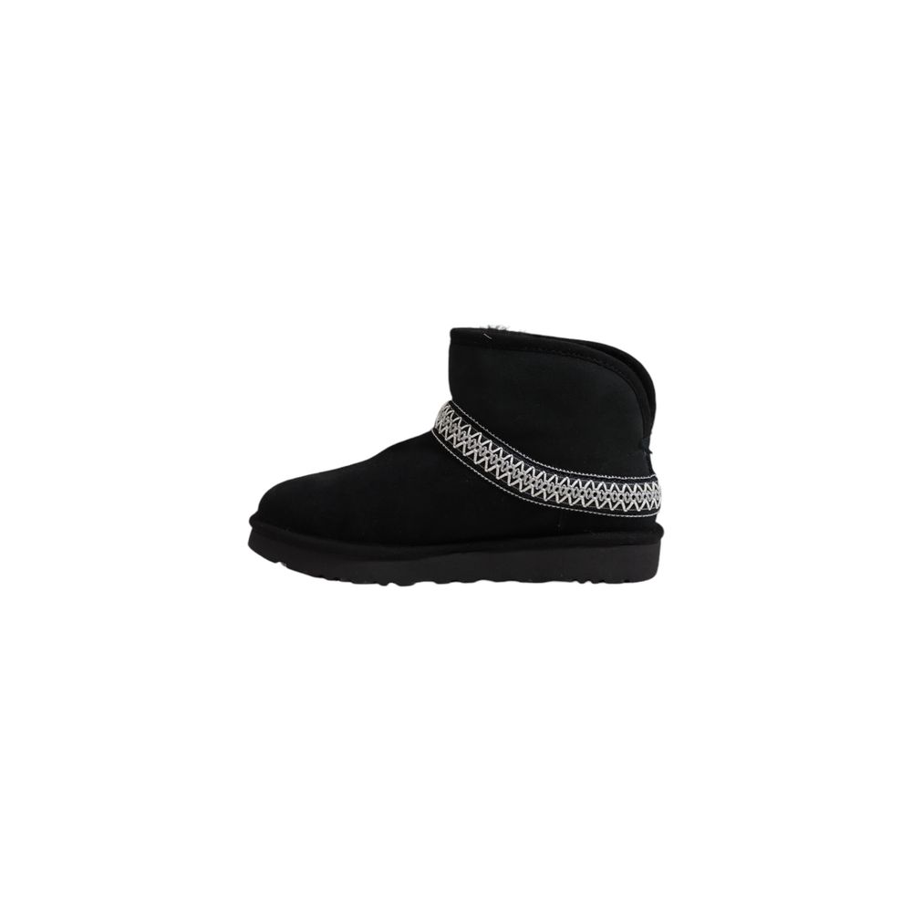 Bota de piel de ante negra