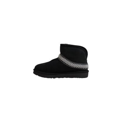 Bota de piel de ante negra
