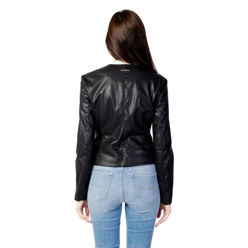 Chaquetas y abrigos de poliéster negro