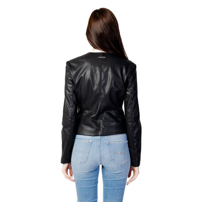 Chaquetas y abrigos de poliéster negro