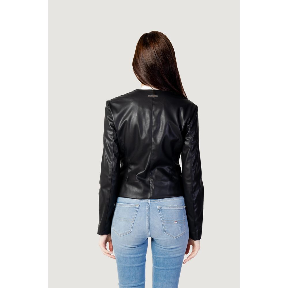 Chaquetas y abrigos de poliéster negro