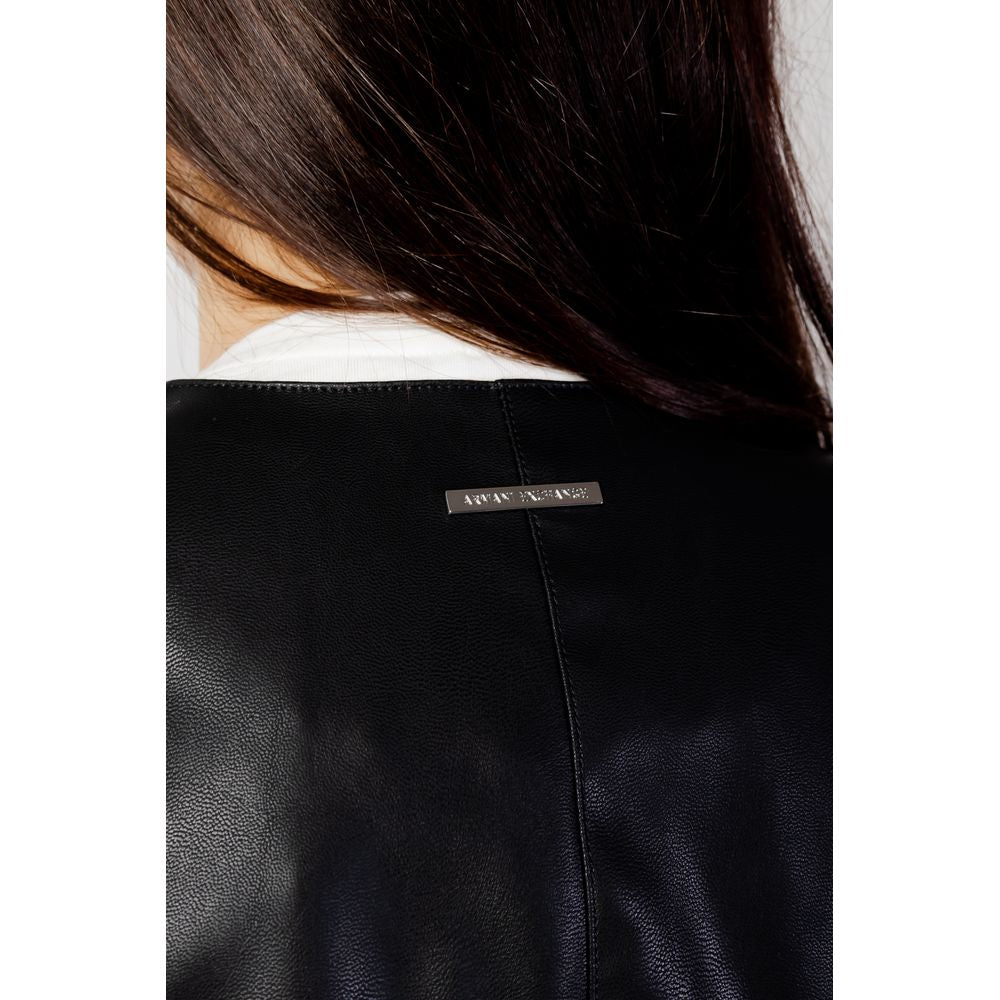 Chaquetas y abrigos de poliéster negro