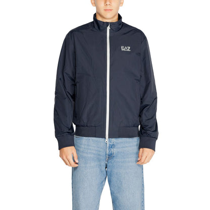 Chaqueta de poliamida azul