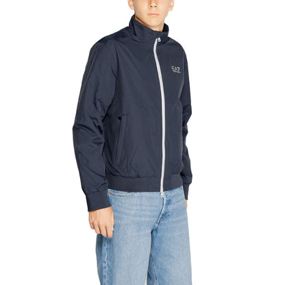 Chaqueta de poliamida azul