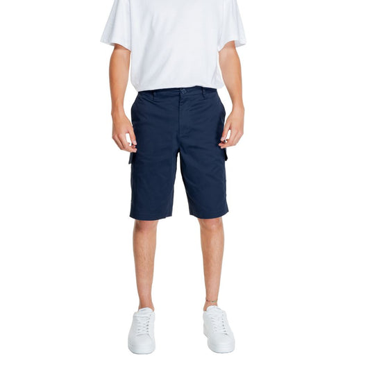 Pantalón corto de algodón azul