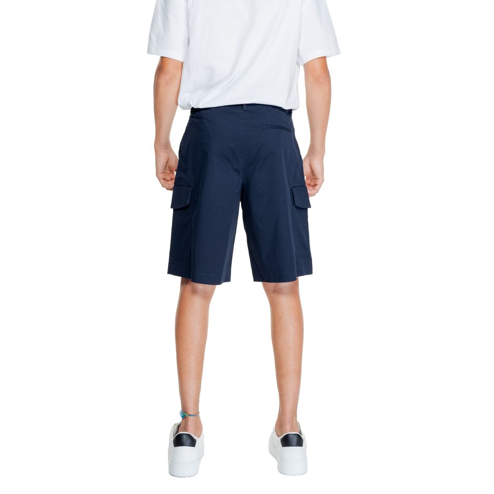 Pantalón corto de algodón azul