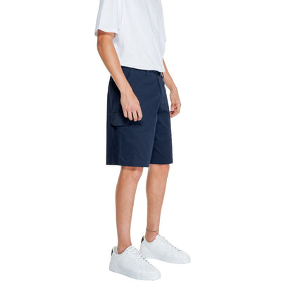 Pantalón corto de algodón azul