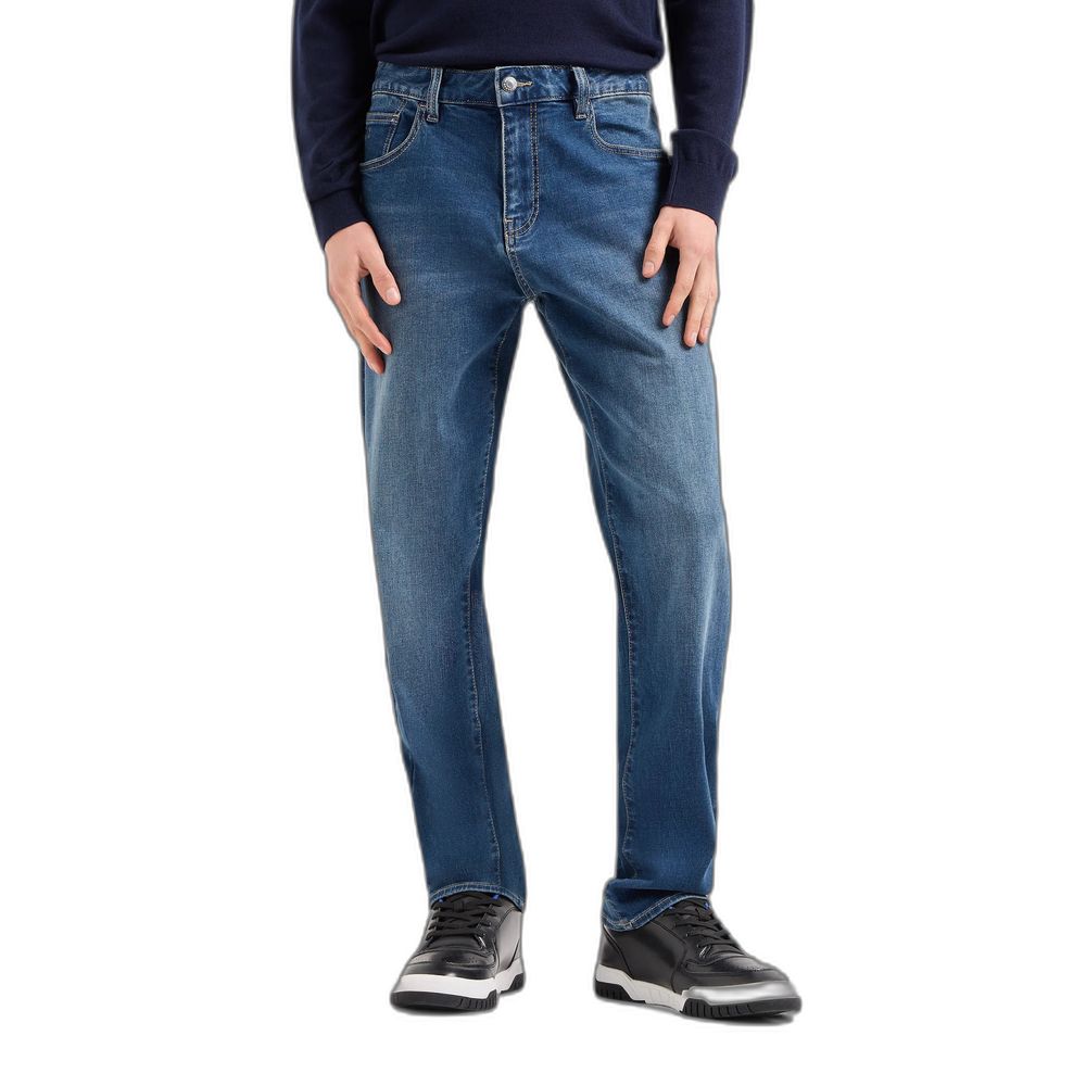 Vaqueros y pantalones de algodón azul