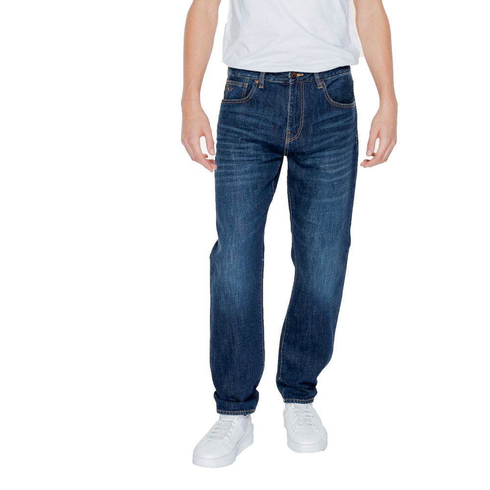 Vaqueros y pantalones de algodón azul