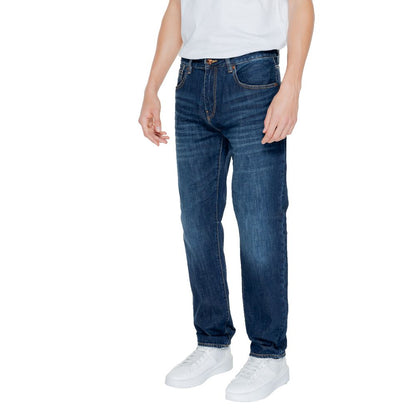 Vaqueros y pantalones de algodón azul