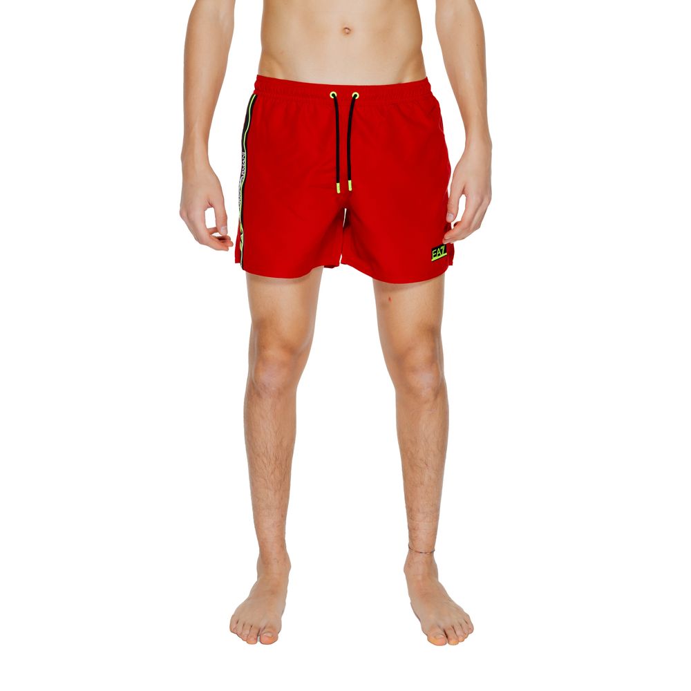 Traje de baño de poliéster rojo