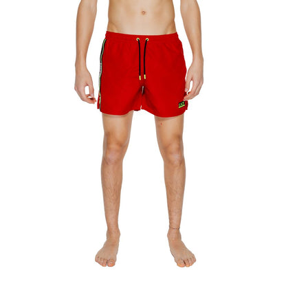 Traje de baño de poliéster rojo