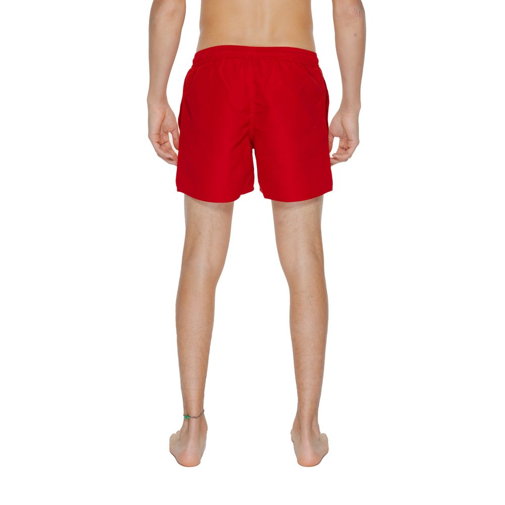 Traje de baño de poliéster rojo