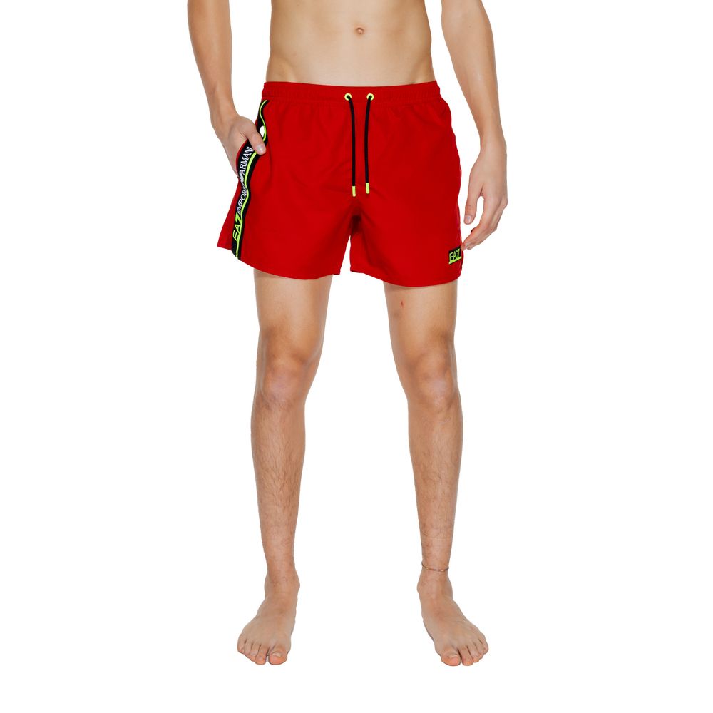 Traje de baño de poliéster rojo
