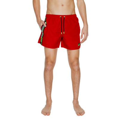 Traje de baño de poliéster rojo