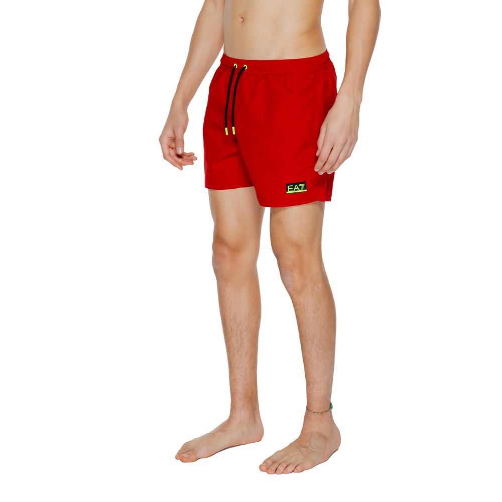 Traje de baño de poliéster rojo