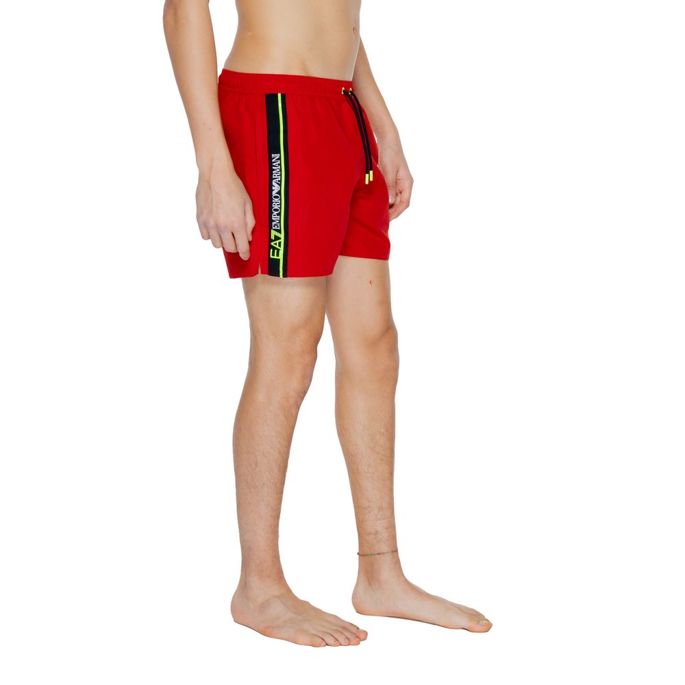 Traje de baño de poliéster rojo