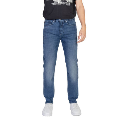 Blue Cotton Relaxed Fit Jean