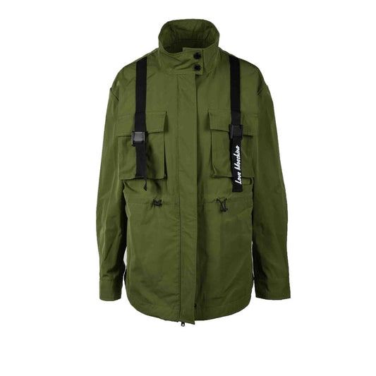 Chaquetas y abrigos de poliéster verde