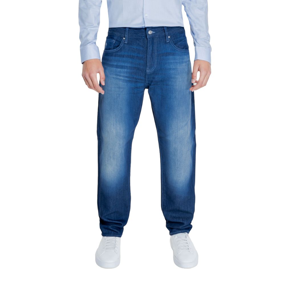Vaqueros y pantalones de algodón azul