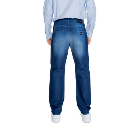 Vaqueros y pantalones de algodón azul