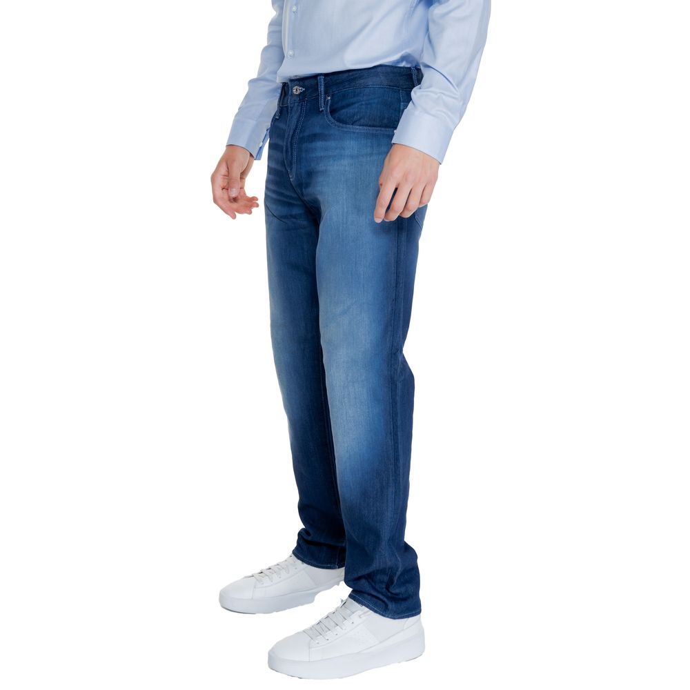 Vaqueros y pantalones de algodón azul