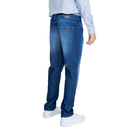 Vaqueros y pantalones de algodón azul