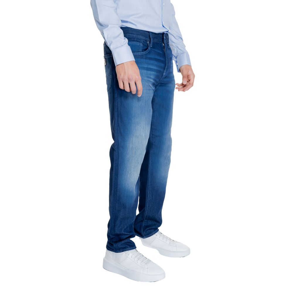 Vaqueros y pantalones de algodón azul