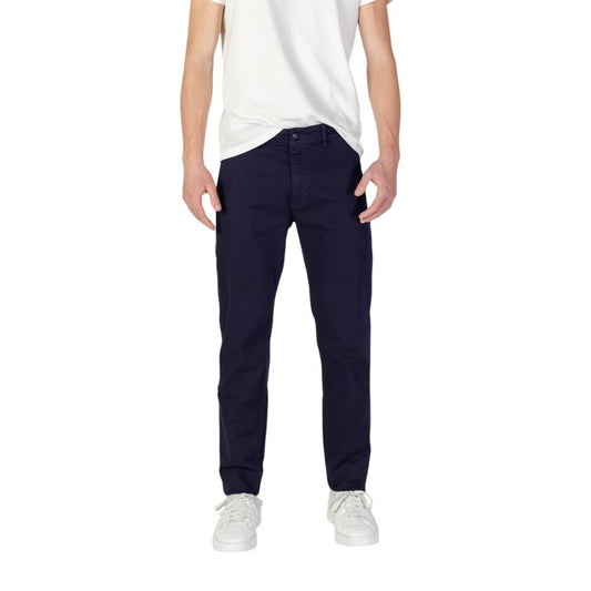 Blue Cotton Skinny Pant