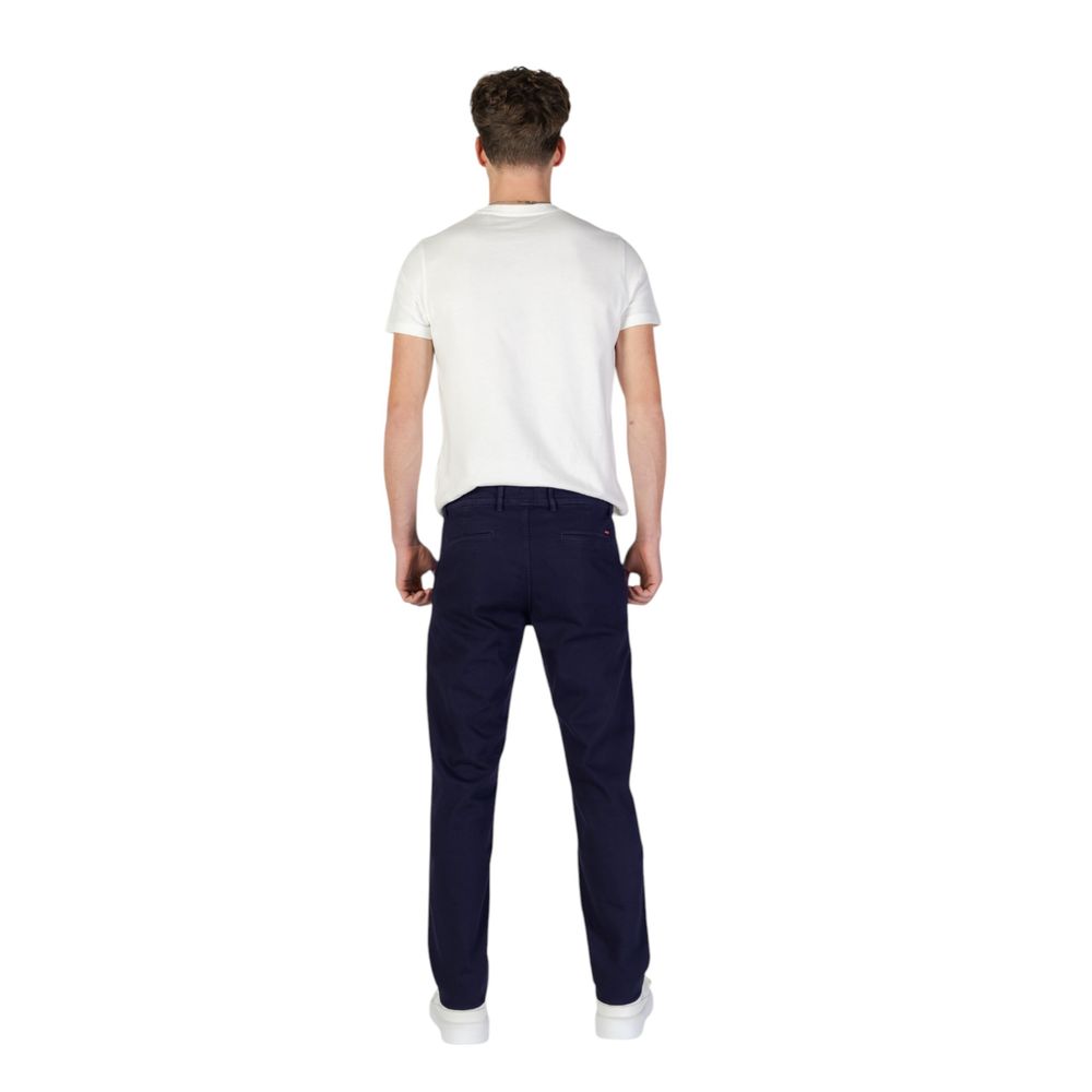 Blue Cotton Skinny Pant