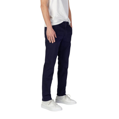Blue Cotton Skinny Pant