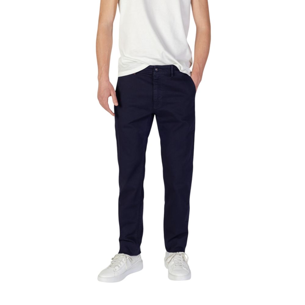 Blue Cotton Skinny Pant