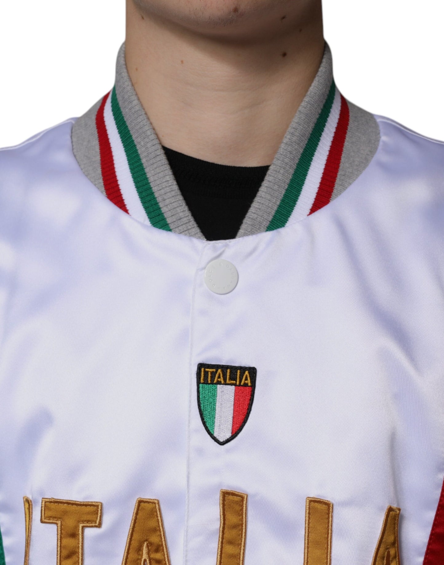 Chaqueta bomber con botones multicolor de Italia