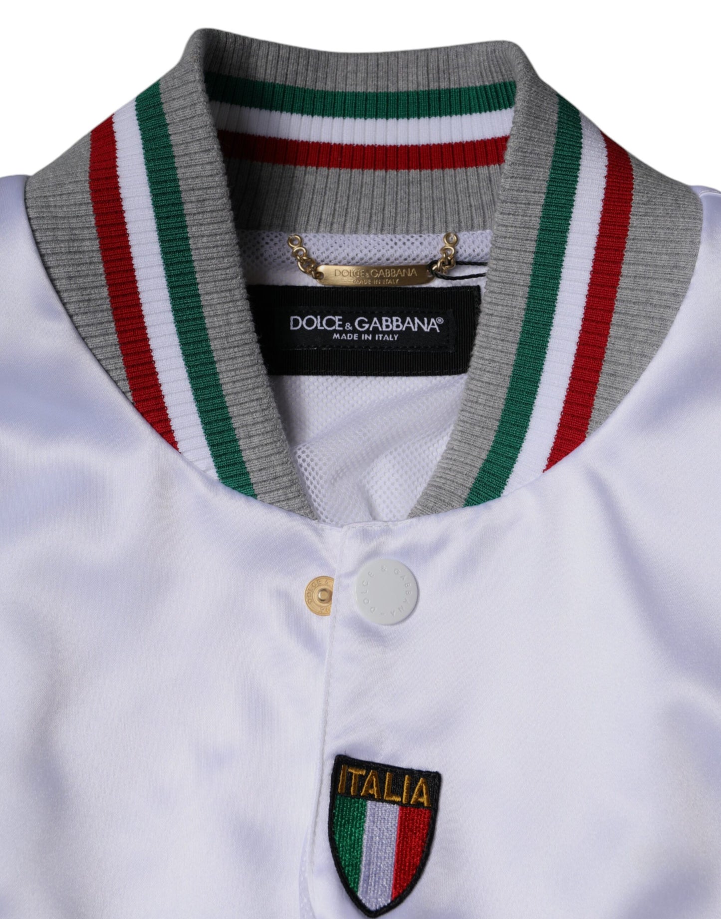 Chaqueta bomber con botones multicolor de Italia