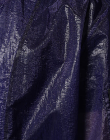 Chaqueta bomber de algodón azul elástico con cremallera completa