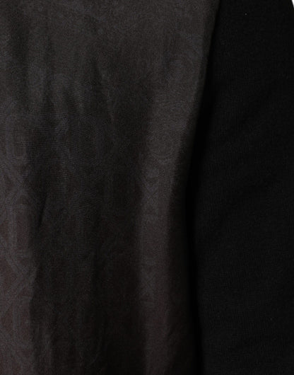 Chaqueta bomber con cremallera completa y monograma del logotipo negro