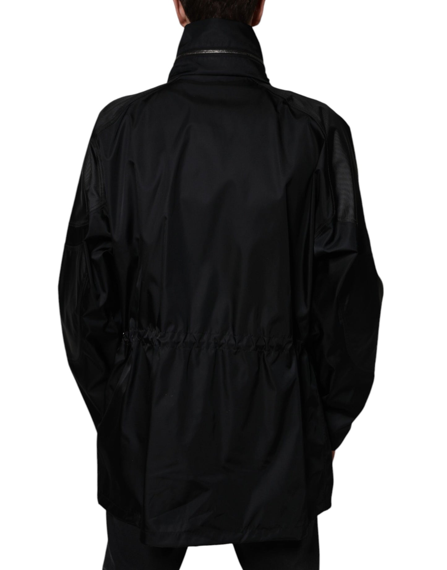 Parka de invierno de nailon negro para hombre