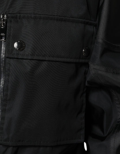 Parka de invierno de nailon negro para hombre