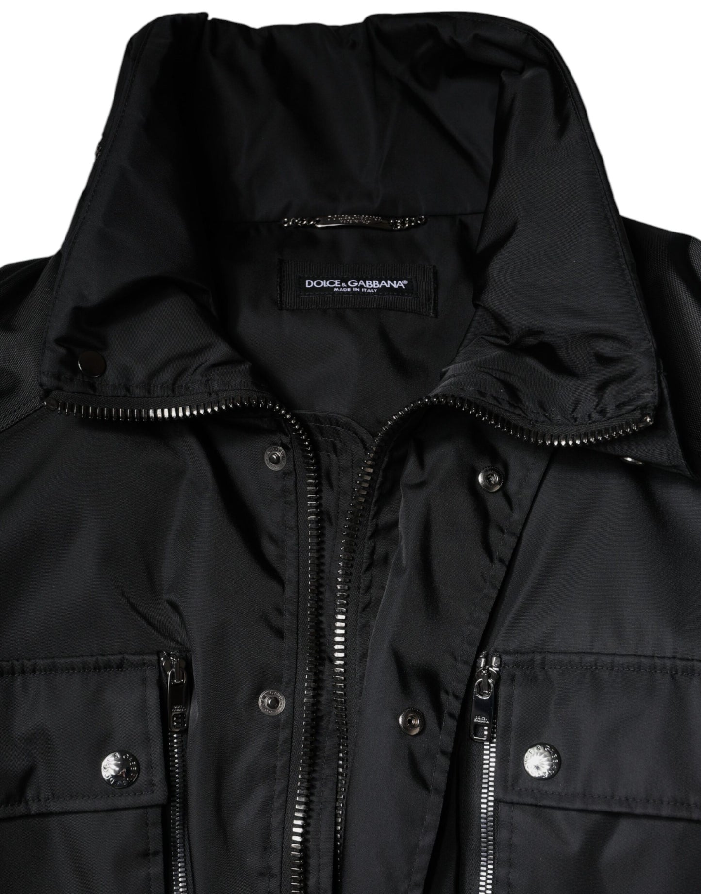Parka de invierno de nailon negro para hombre