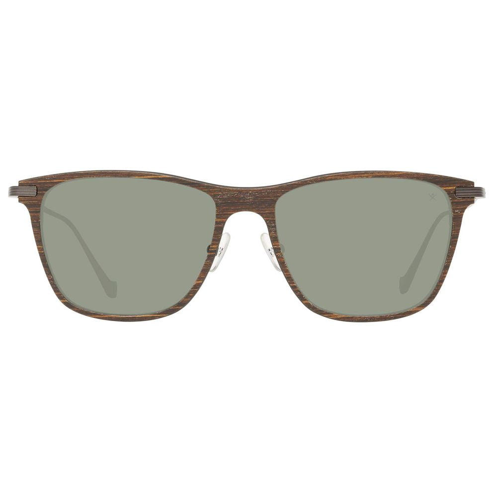 Gafas de sol de madera y metal marrón