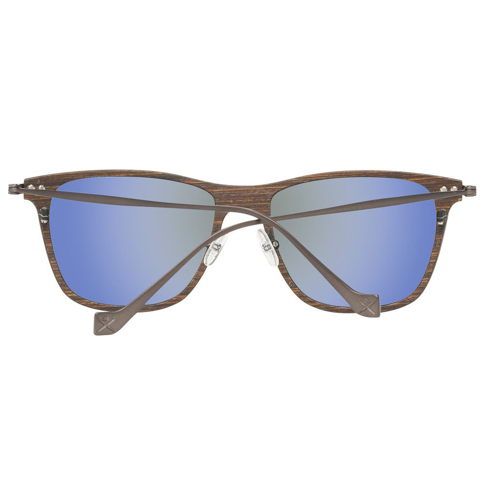 Gafas de sol de madera y metal marrón