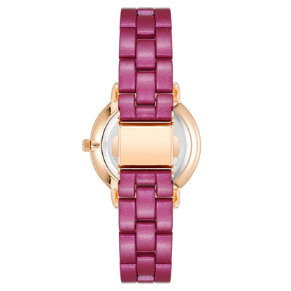 Reloj de metal multicolor