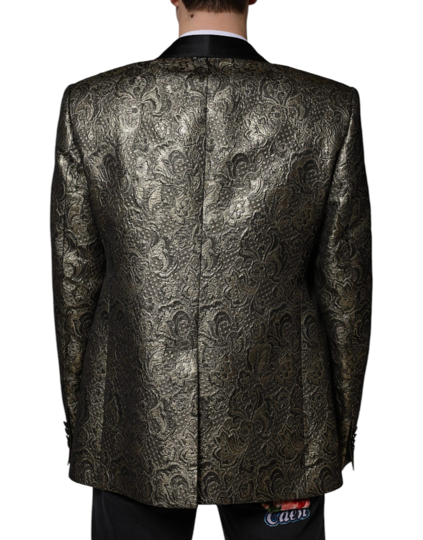 Blazer de botonadura sencilla en jacquard SICILIA dorado