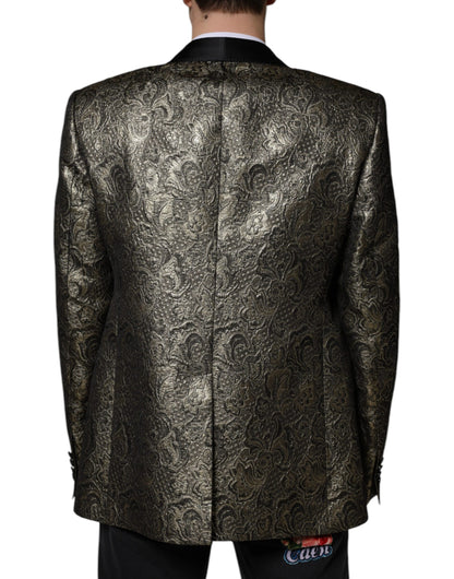 Blazer de botonadura sencilla en jacquard SICILIA dorado