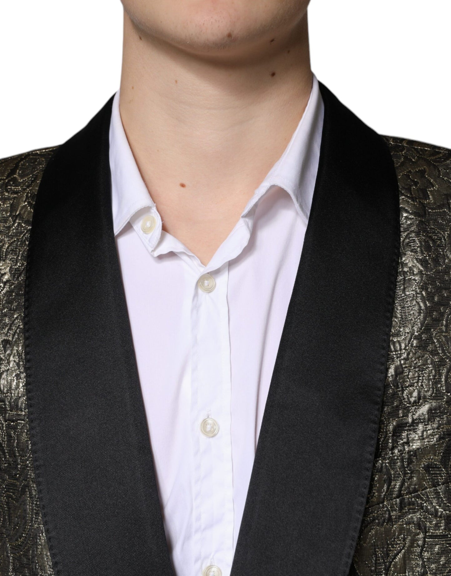 Blazer de botonadura sencilla en jacquard SICILIA dorado