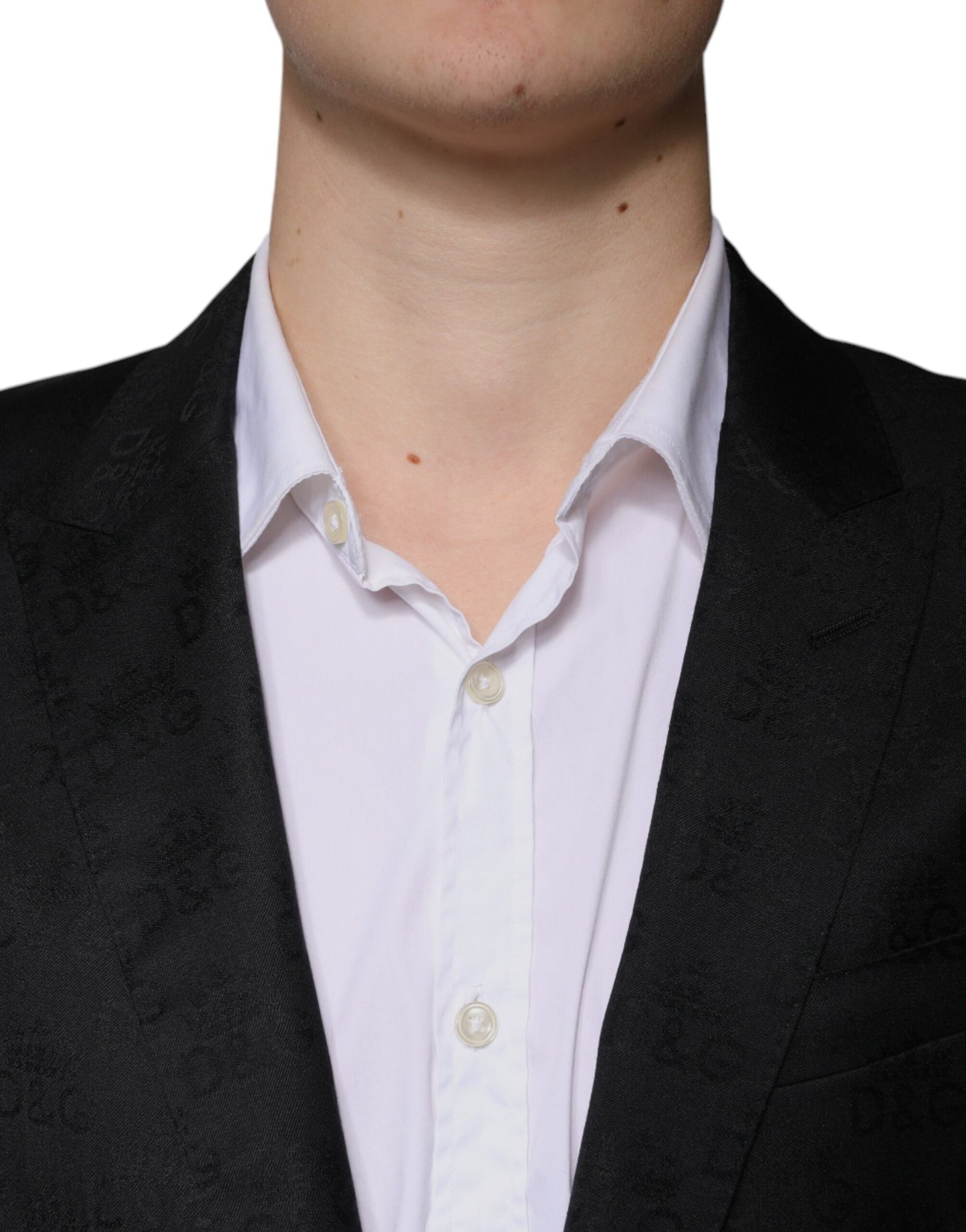 Blazer formal de lana negra de botonadura sencilla